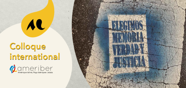 Texte peint sur le bitume : Elegimos memoria verdad y justicia
