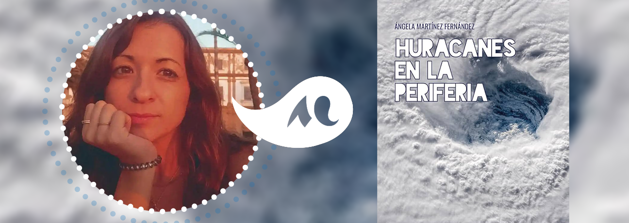 Portrait d'Angela Martinez Fernandes et couverture de son recueil